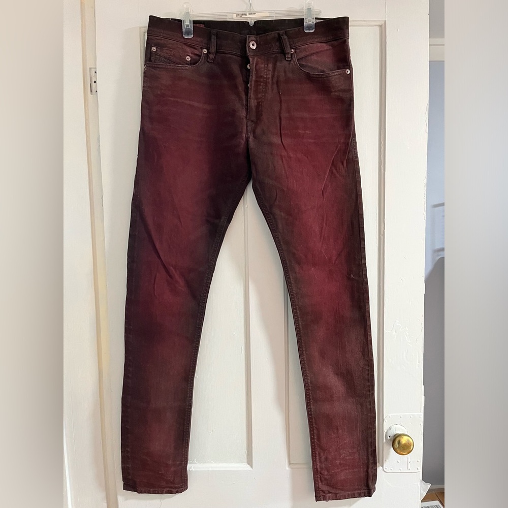 Diesel red denim jeans